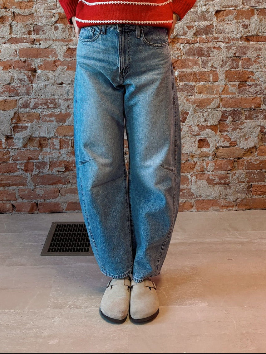 Barrel Jean With Seams-Jeans-Just Black Denim-The Funky Zebra Ames, Women's Fashion Boutique in Ames, Iowa