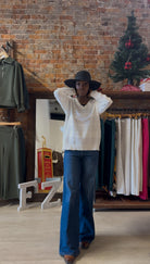 Presley Pointelle Sweater-apparel-Staccato-The Funky Zebra Ames, Women's Fashion Boutique in Ames, Iowa