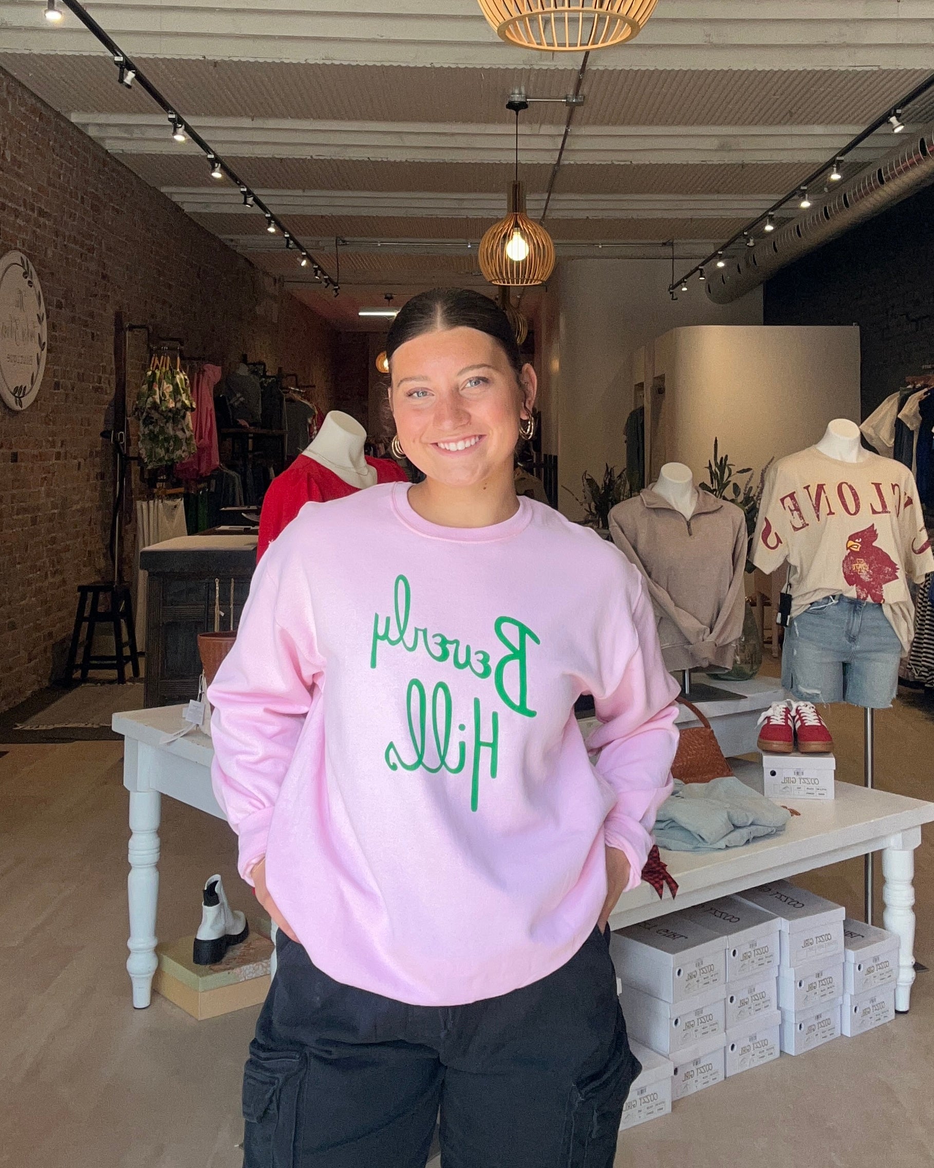 Beverly Hills Sweatshirt-Graphic Sweatshirt-Ocean and 7th-The Funky Zebra Ames, Women's Fashion Boutique in Ames, Iowa