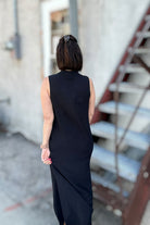 Laurel Black Sleeveless V-Neck Dress-Dresses-Molly Bracken-The Funky Zebra Ames, Women's Fashion Boutique in Ames, Iowa