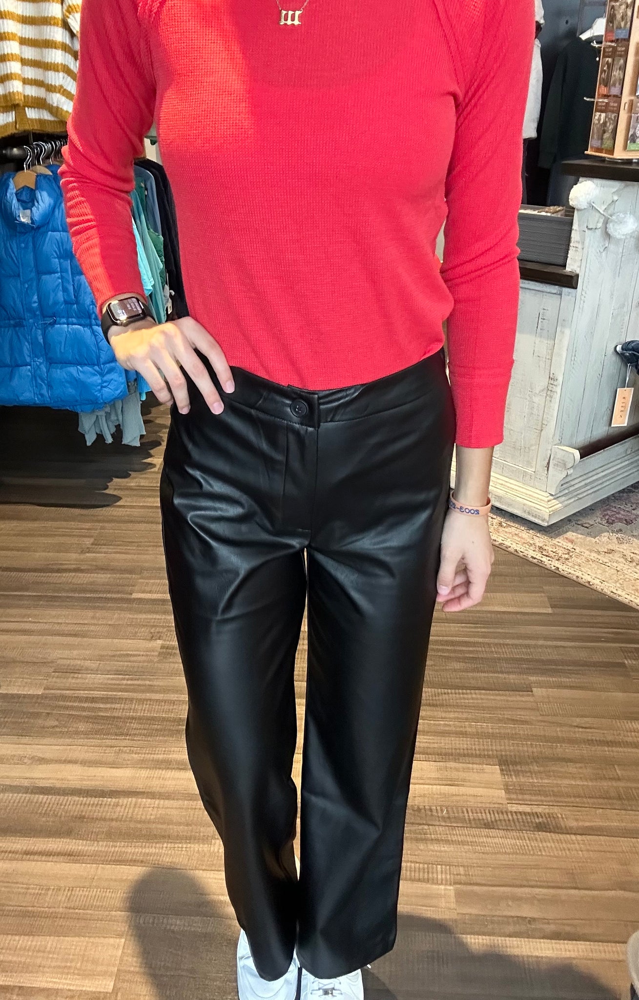 Lorrie Leather Pants-Freezia-The Funky Zebra Ames, Women's Fashion Boutique in Ames, Iowa