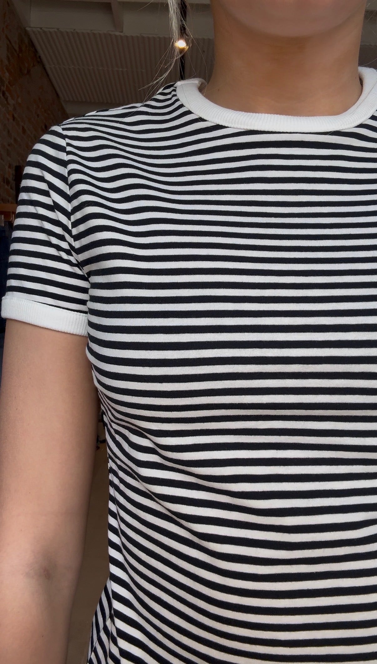 Teri Black & White Striped Tee-Zenana-The Funky Zebra Ames, Women's Fashion Boutique in Ames, Iowa