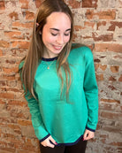 Briana Scalloped Sweater-apparel-Staccato-The Funky Zebra Ames, Women's Fashion Boutique in Ames, Iowa