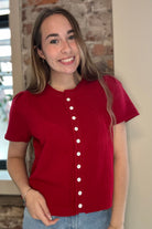 Kimberly Short Sleeve Cardigan-apparel-&MERCI-The Funky Zebra Ames, Women's Fashion Boutique in Ames, Iowa