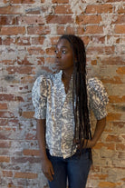 Adeline Floral Blouse-Short Sleeves-Glam-The Funky Zebra Ames, Women's Fashion Boutique in Ames, Iowa