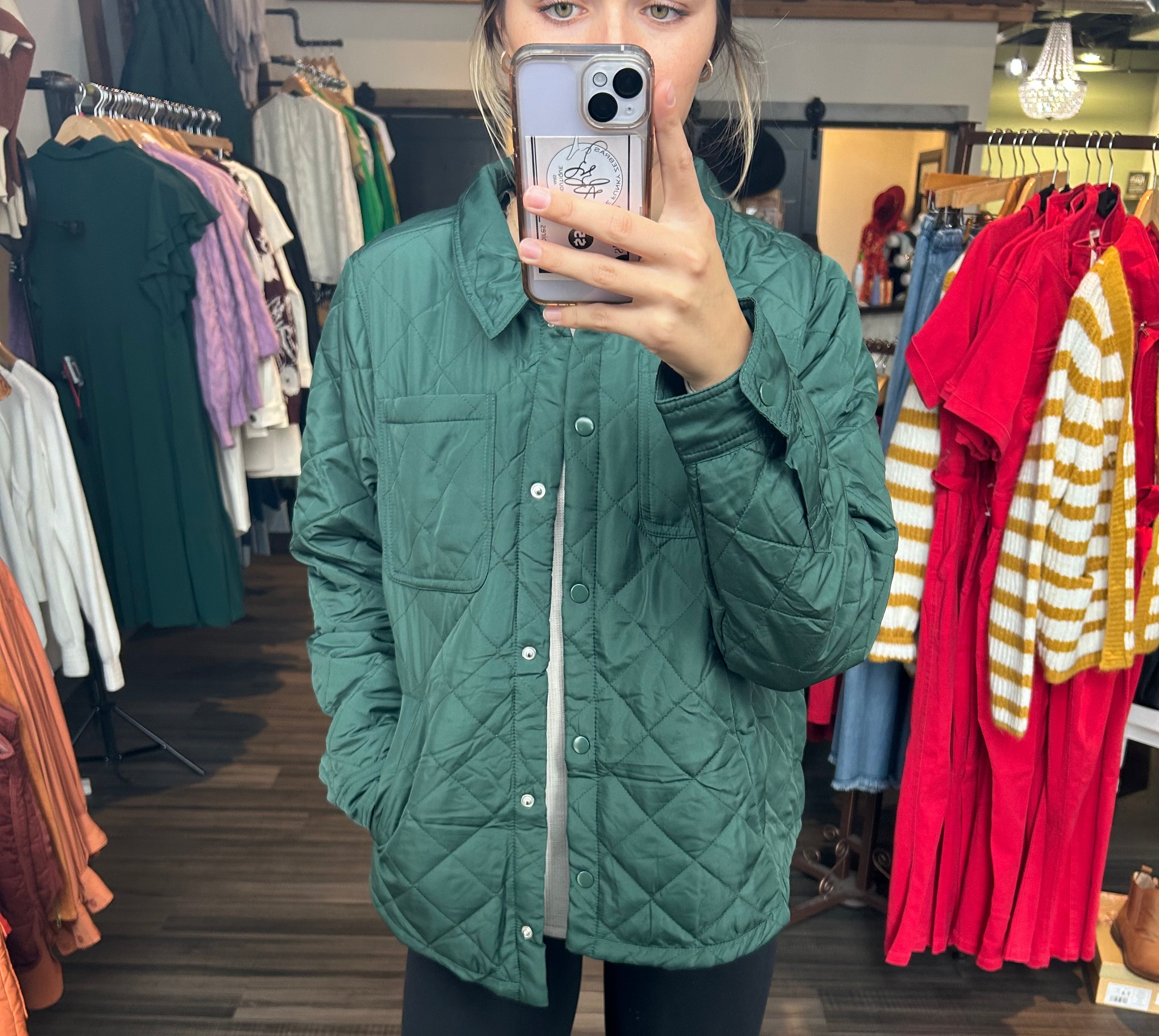 Katherine Quilted Jacket-Jackets-The Funky Zebra Ames-The Funky Zebra Ames, Women's Fashion Boutique in Ames, Iowa