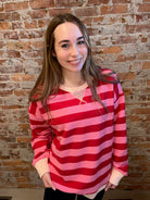 Victoria Valentines Sweatshirt-Sweatshirt-Hem & Thread-The Funky Zebra Ames, Women's Fashion Boutique in Ames, Iowa