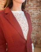 Shirred Sleeve Textured Blazer-Doe and Rae-The Funky Zebra Ames, Women's Fashion Boutique in Ames, Iowa