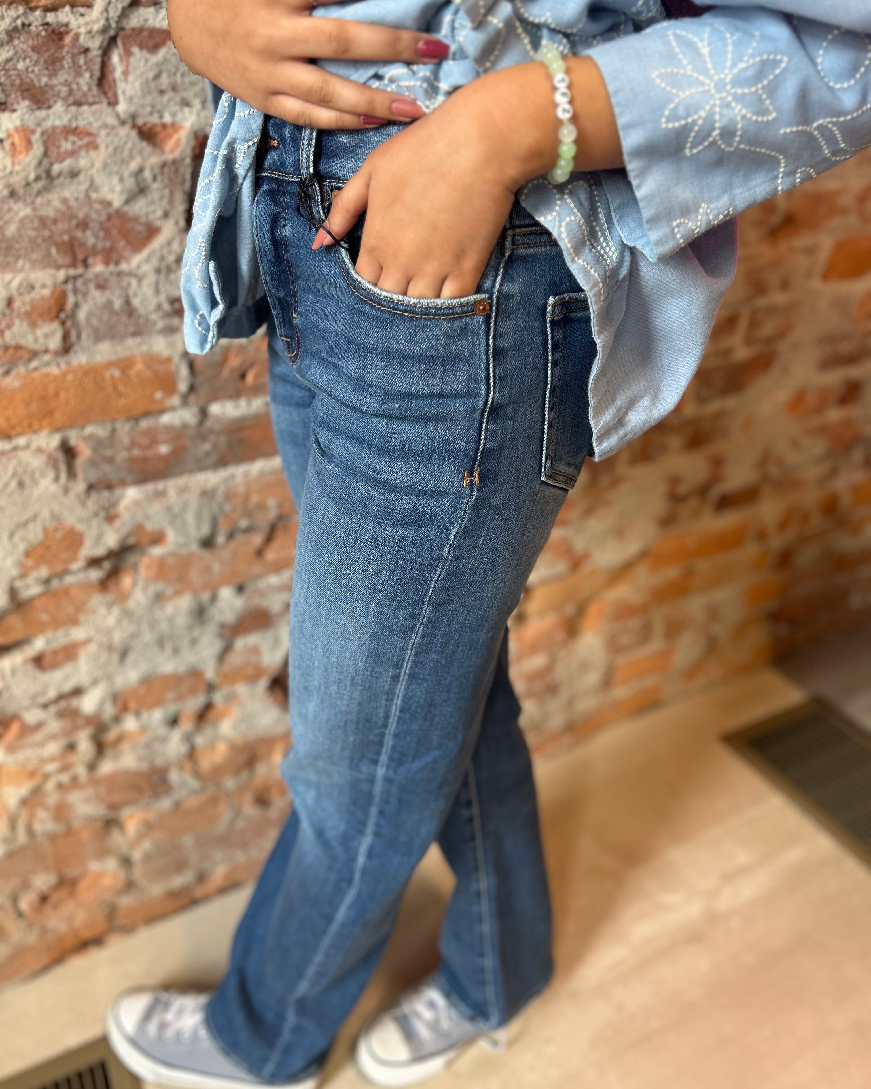 Hidden High Rise Straight Jeans-Jeans-Hidden-The Funky Zebra Ames, Women's Fashion Boutique in Ames, Iowa