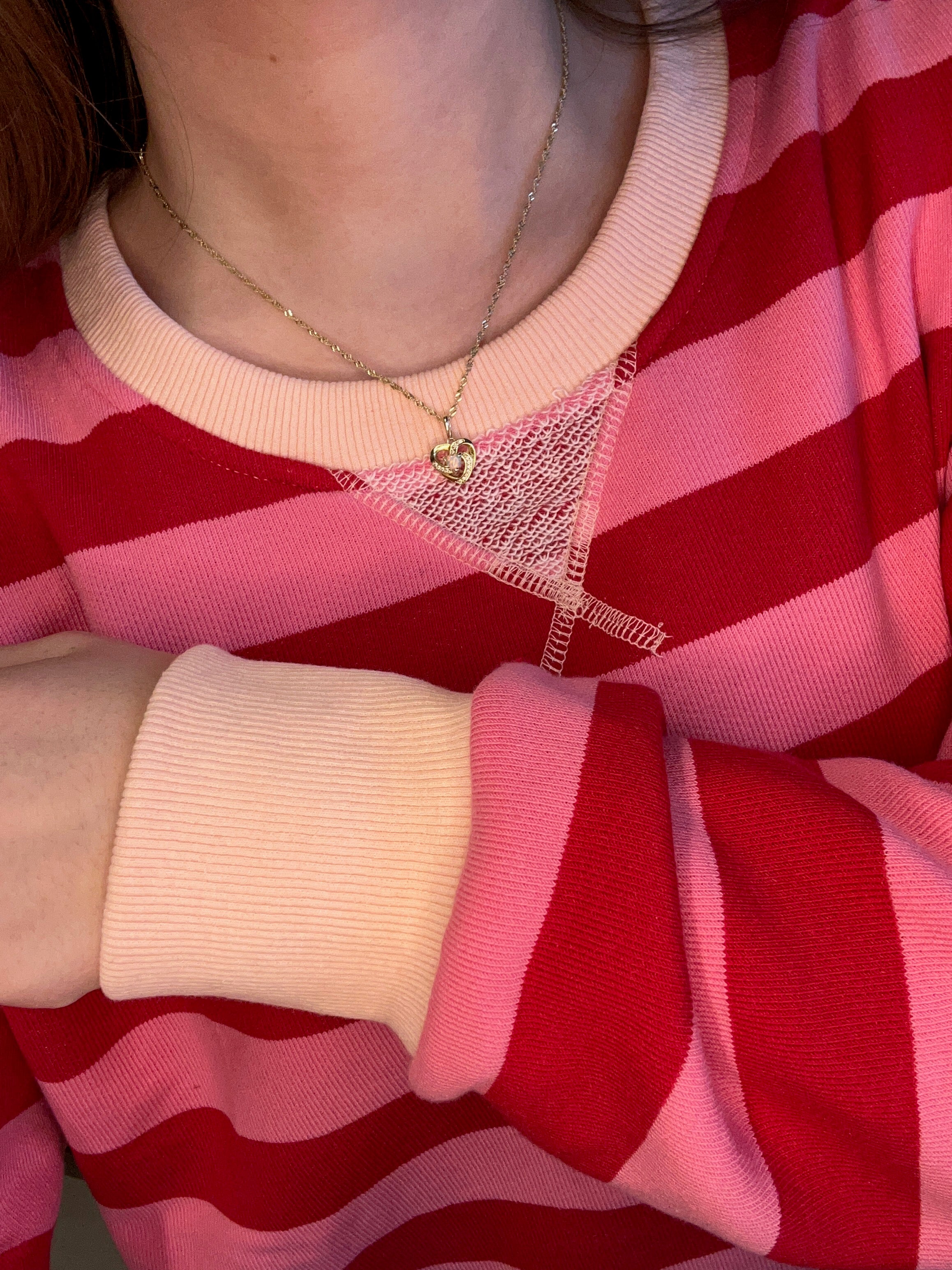 Victoria Valentines Sweatshirt-Sweatshirt-Hem & Thread-The Funky Zebra Ames, Women's Fashion Boutique in Ames, Iowa