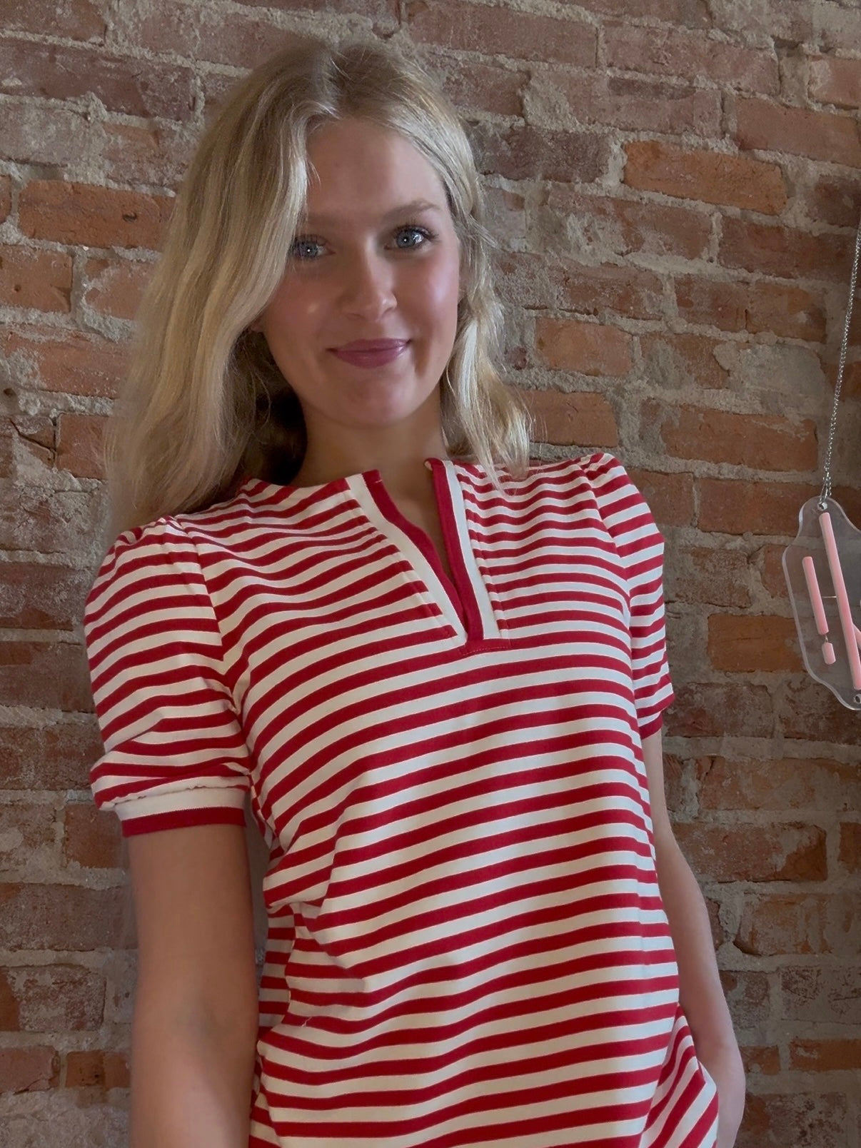 Rosalee Striped Top-apparel-Staccato-The Funky Zebra Ames, Women's Fashion Boutique in Ames, Iowa