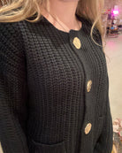 Teri Black Cardigan-Cardigans-Jodifl-The Funky Zebra Ames, Women's Fashion Boutique in Ames, Iowa