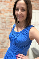 Delilah Poplin Midi Dress-apparel-Pinch-The Funky Zebra Ames, Women's Fashion Boutique in Ames, Iowa
