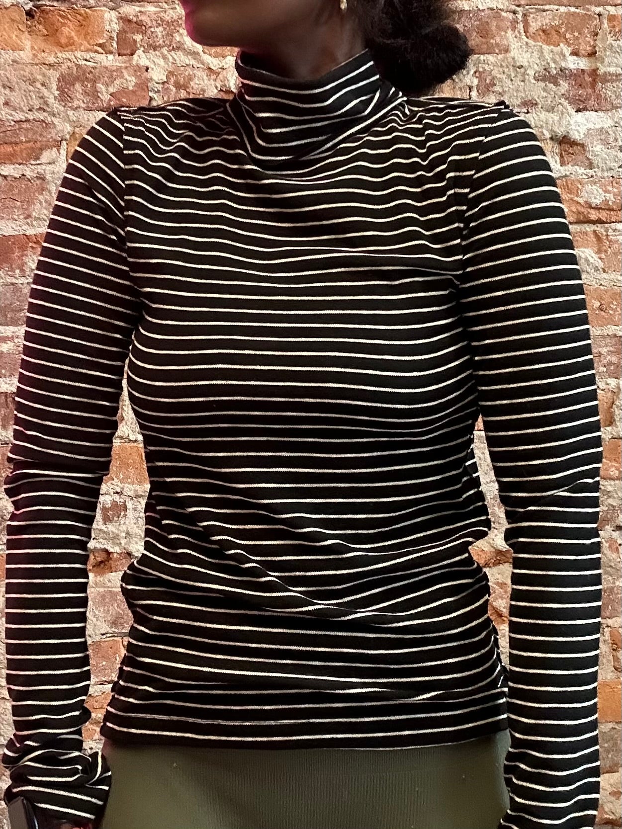 Maria Long Sleeve Turtleneck-Sweaters-Hem & Thread-The Funky Zebra Ames, Women's Fashion Boutique in Ames, Iowa