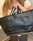 Woven Tiffany Organizer Tote Bag-The Funky Zebra Ames-The Funky Zebra Ames, Women's Fashion Boutique in Ames, Iowa