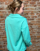 Jade Contrast Pullover Top-Long Sleeves-Staccato-The Funky Zebra Ames, Women's Fashion Boutique in Ames, Iowa