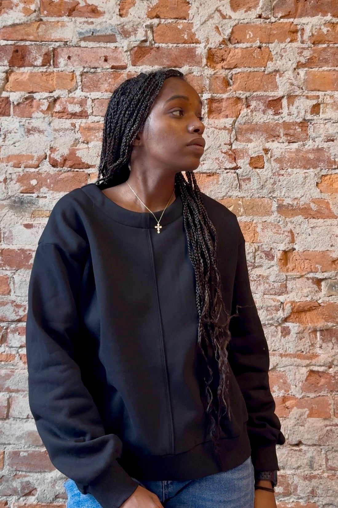 Roxy Ribbed Pullover-apparel-Doe and Rae-The Funky Zebra Ames, Women's Fashion Boutique in Ames, Iowa