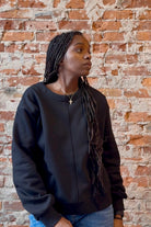 Roxy Ribbed Pullover-apparel-Doe and Rae-The Funky Zebra Ames, Women's Fashion Boutique in Ames, Iowa