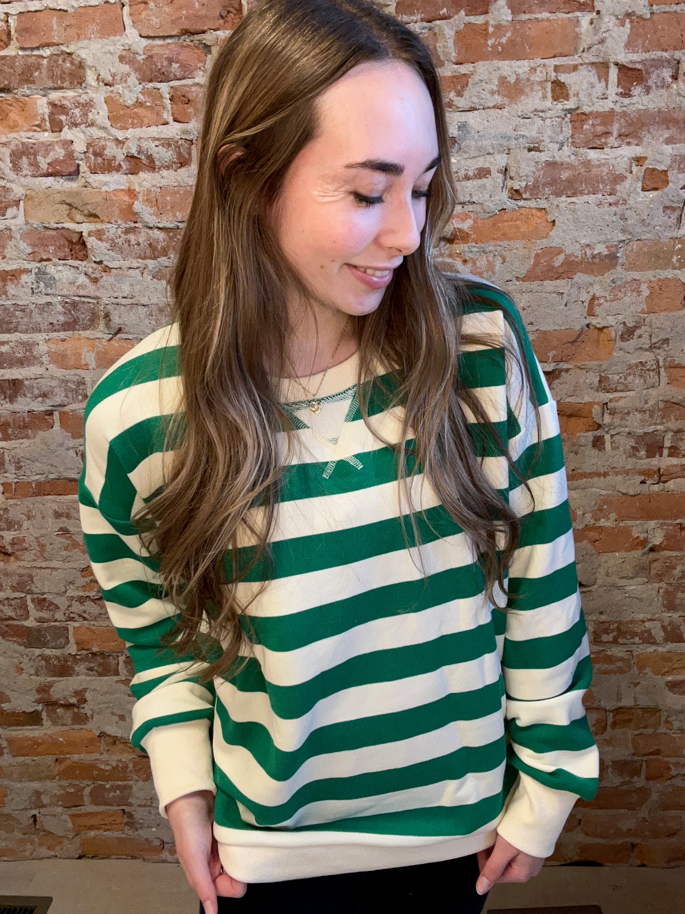 Melinda French Terry Sweatshirt-2 colors!-Sweatshirt-Hem & Thread-The Funky Zebra Ames, Women's Fashion Boutique in Ames, Iowa