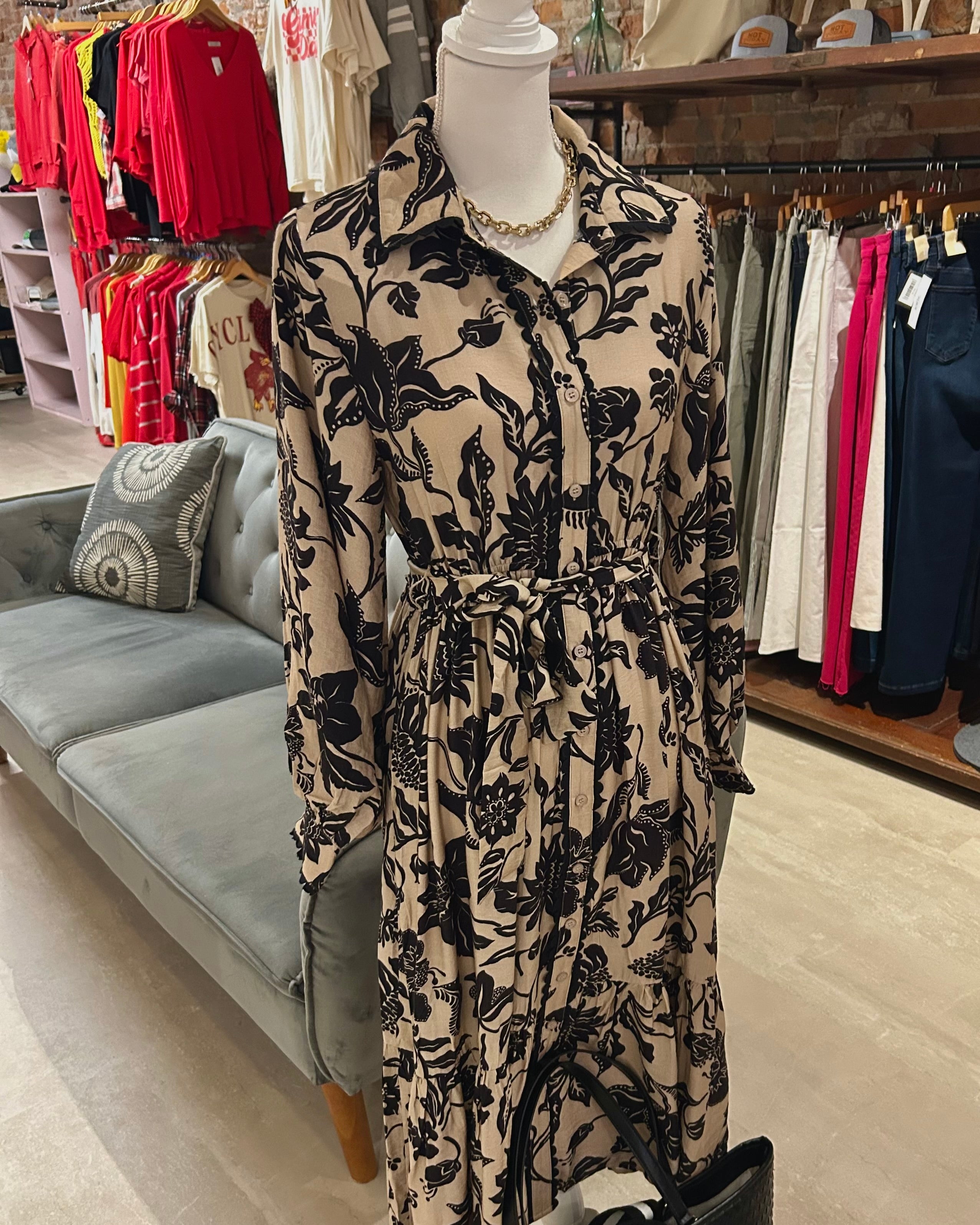 Dallas Oatmeal Dress-Dresses-Jodifl-The Funky Zebra Ames, Women's Fashion Boutique in Ames, Iowa