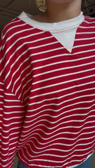 Maggie Striped Long Sleeve Pullover-Zenana-The Funky Zebra Ames, Women's Fashion Boutique in Ames, Iowa