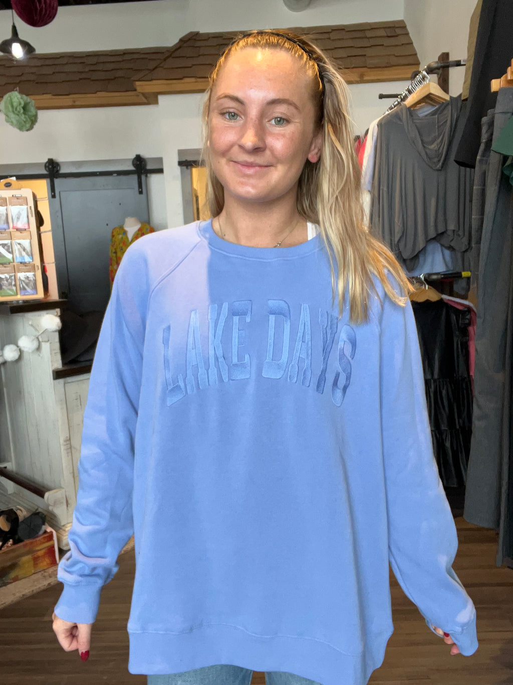 Lake Days Sweatshirt-Thread and Supply-The Funky Zebra Ames, Women's Fashion Boutique in Ames, Iowa