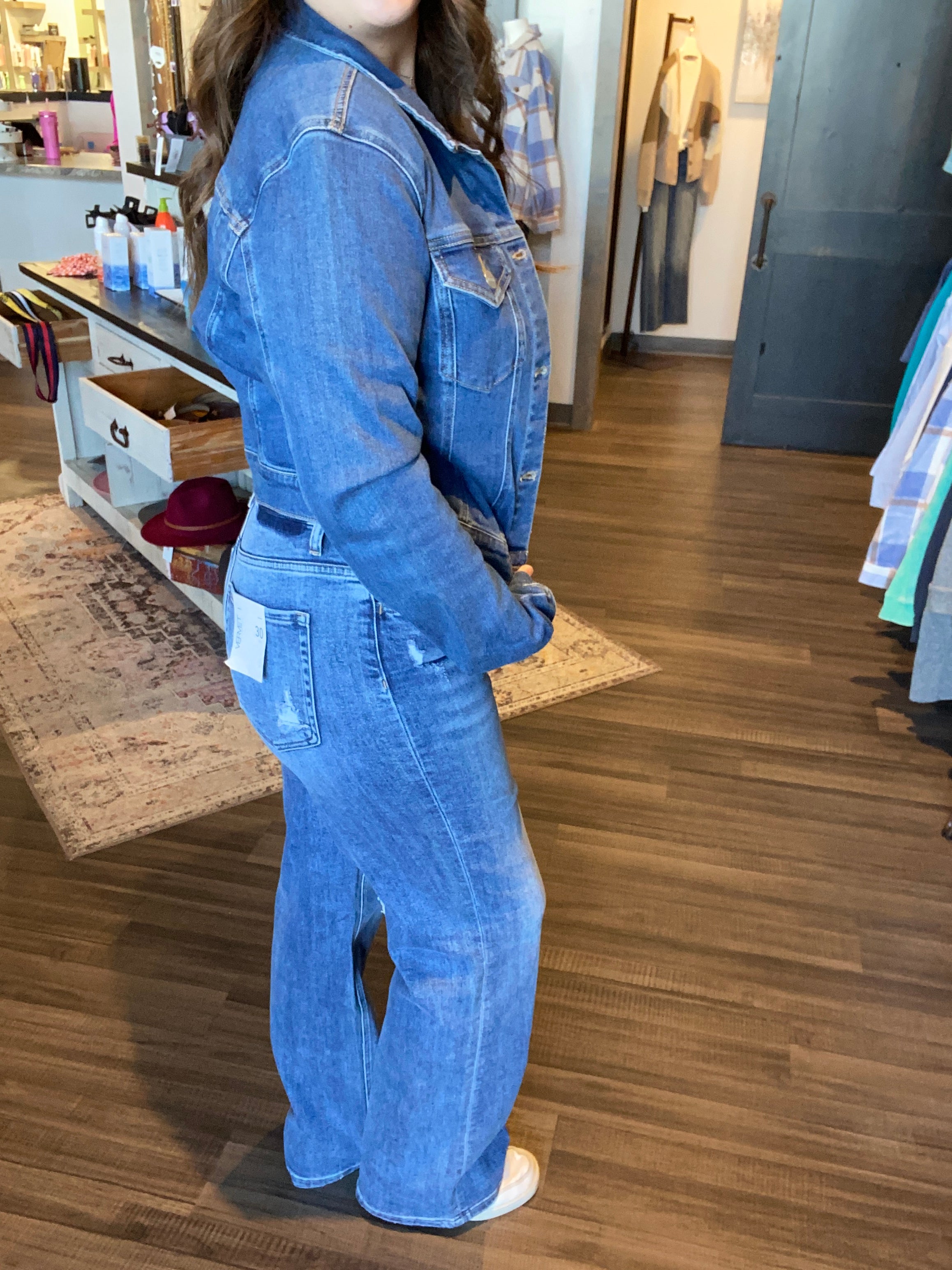 Denim Leslie 90's Vintage Flare-The Funky Zebra Ames-The Funky Zebra Ames, Women's Fashion Boutique in Ames, Iowa