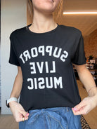 Support Live Music Tee-Graphic Tee's-Panache Apparel Co.-The Funky Zebra Ames, Women's Fashion Boutique in Ames, Iowa