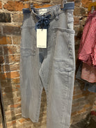 Penny Striped Barrel Pants-apparel-Miou Muse-The Funky Zebra Ames, Women's Fashion Boutique in Ames, Iowa