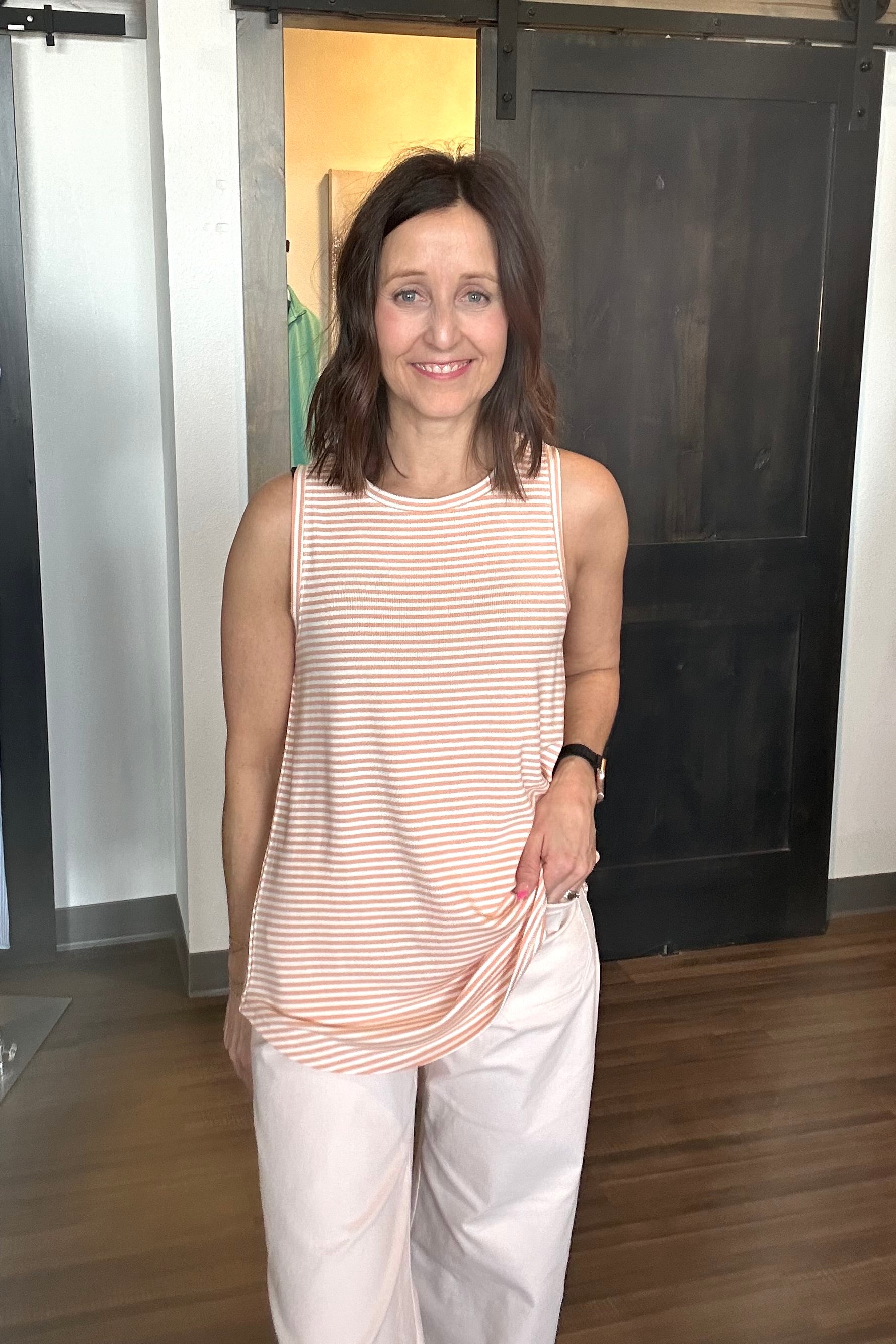 Sheri Striped Tank-Tank Tops-The Funky Zebra Ames-The Funky Zebra Ames, Women's Fashion Boutique in Ames, Iowa