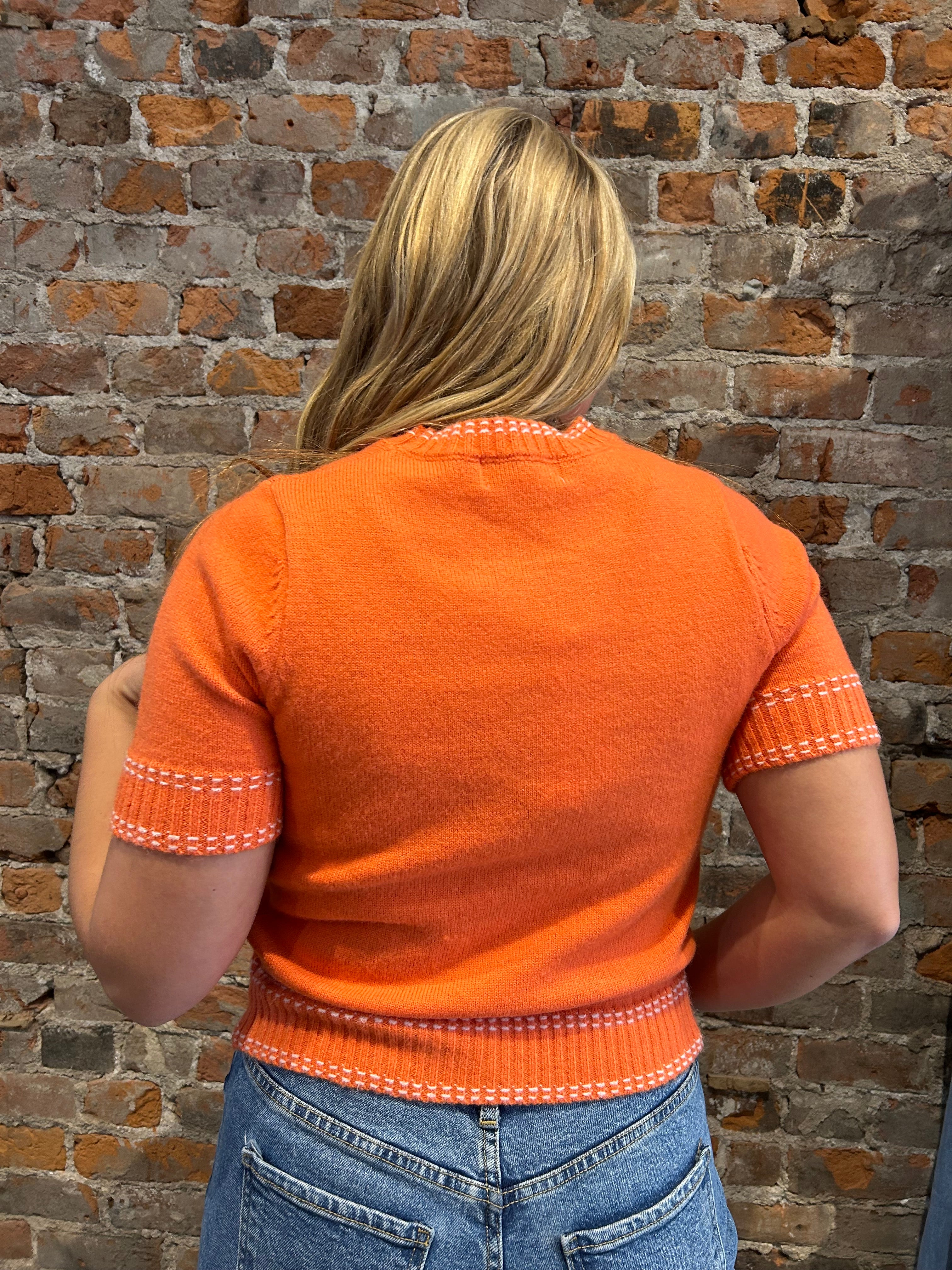 Savannah Salmon Sweater-apparel-Pinch-The Funky Zebra Ames, Women's Fashion Boutique in Ames, Iowa