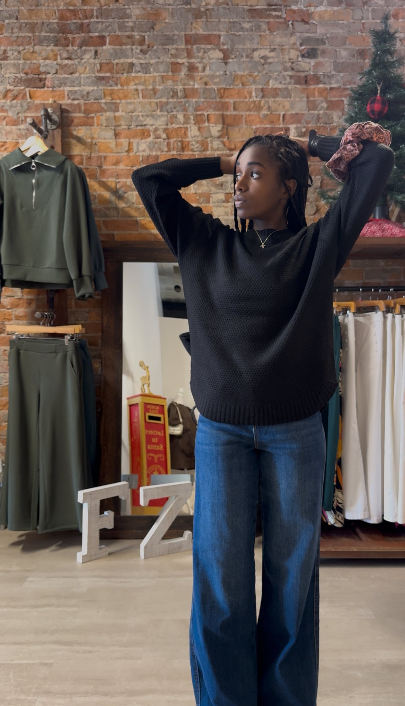 DOORBUSTER Round Neck Sweater-Sweaters-Zenana-The Funky Zebra Ames, Women's Fashion Boutique in Ames, Iowa