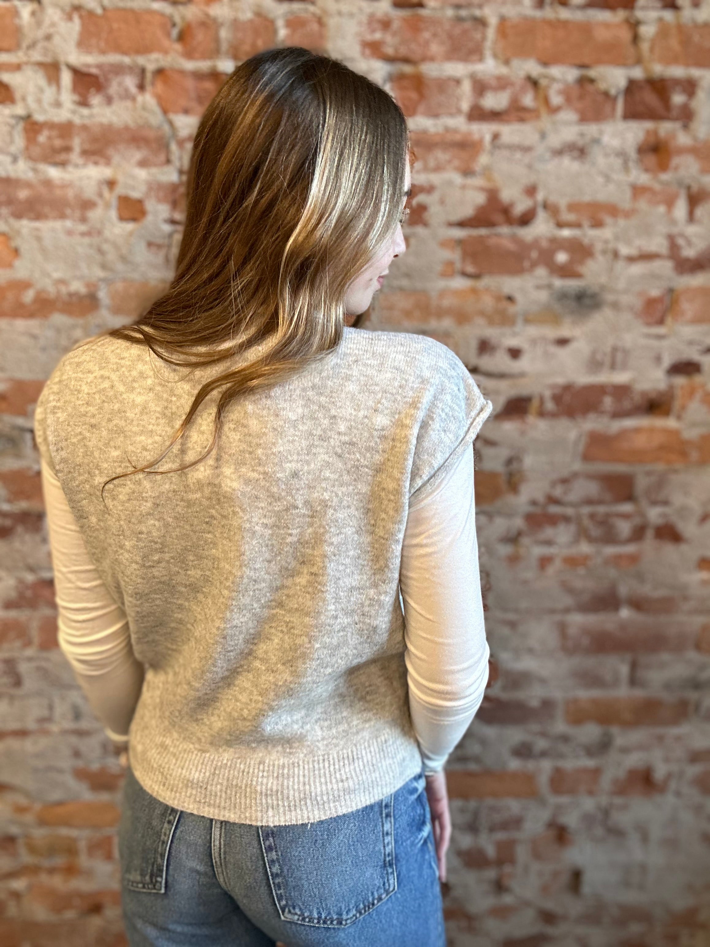 Hadley Heather Gray Button Up Sweater-Cardigans-Blu Pepper-The Funky Zebra Ames, Women's Fashion Boutique in Ames, Iowa