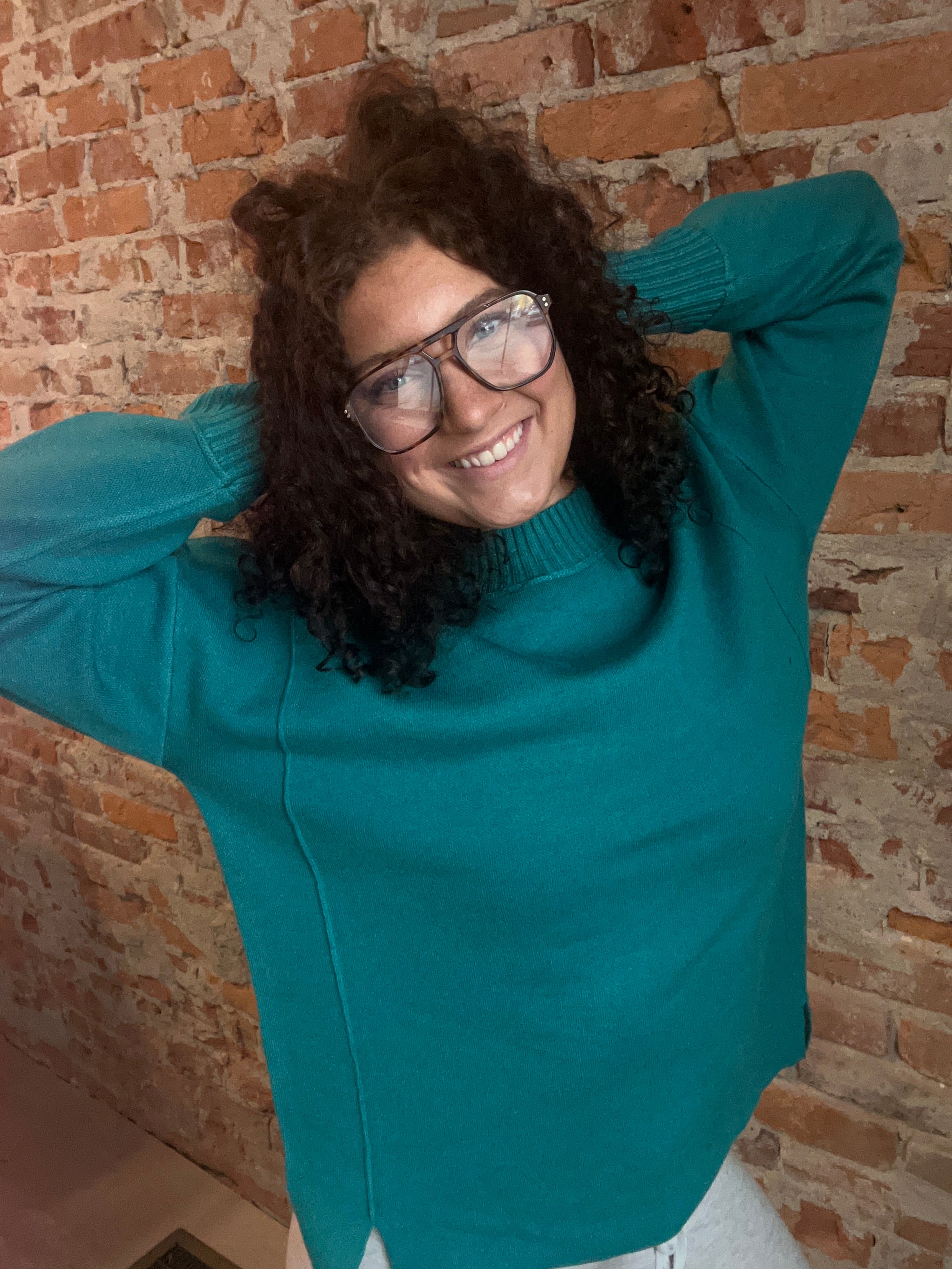 Carolyn Jade Sweater-apparel-Staccato-The Funky Zebra Ames, Women's Fashion Boutique in Ames, Iowa