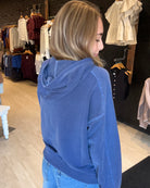 Light Navy Hoodie-Sweatshirt-Zenana-The Funky Zebra Ames, Women's Fashion Boutique in Ames, Iowa