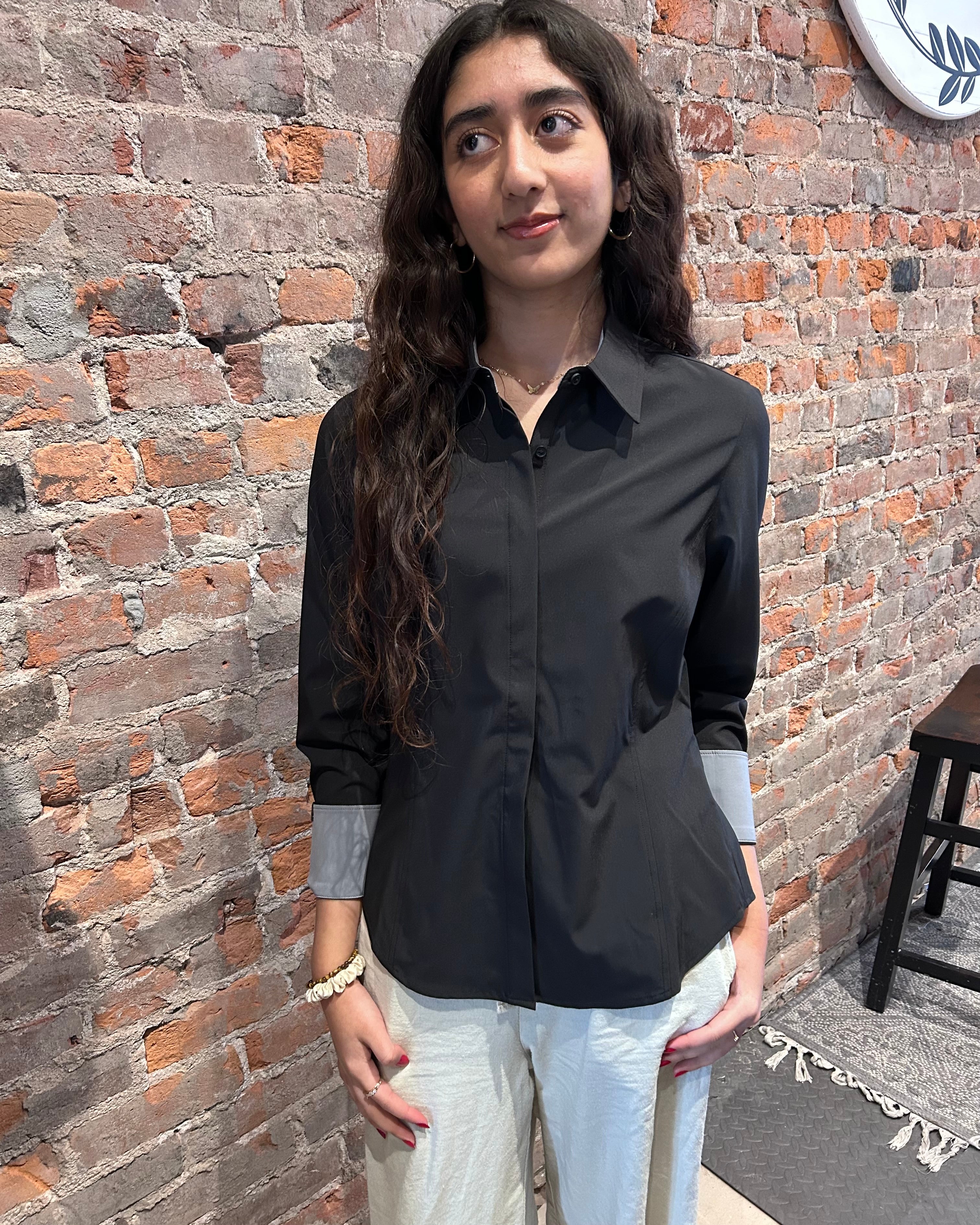 Executive Button Up-Long Sleeves-Storm Creek-The Funky Zebra Ames, Women's Fashion Boutique in Ames, Iowa