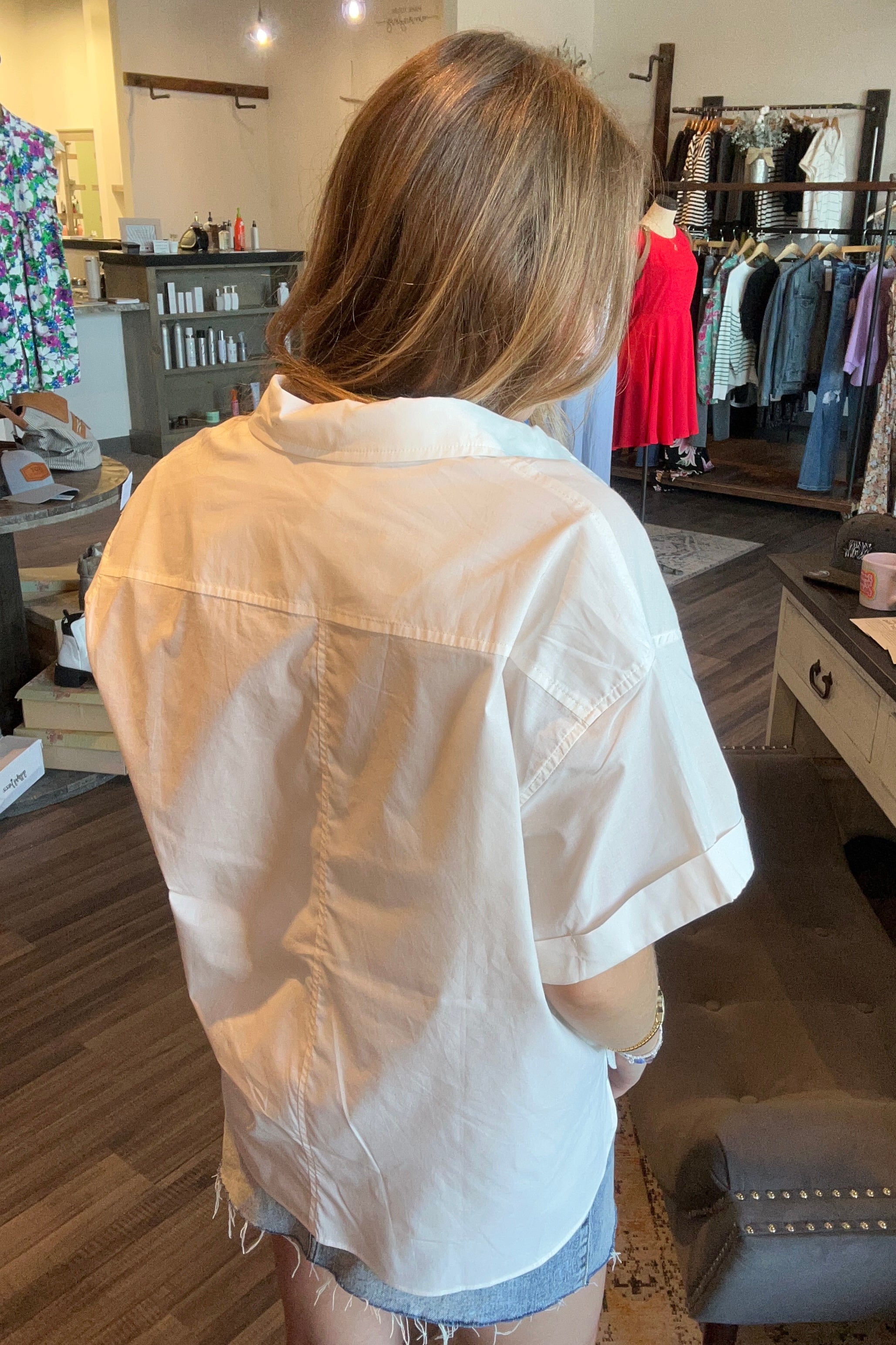 Jana White Boxy Button Up-Wishlist-The Funky Zebra Ames, Women's Fashion Boutique in Ames, Iowa