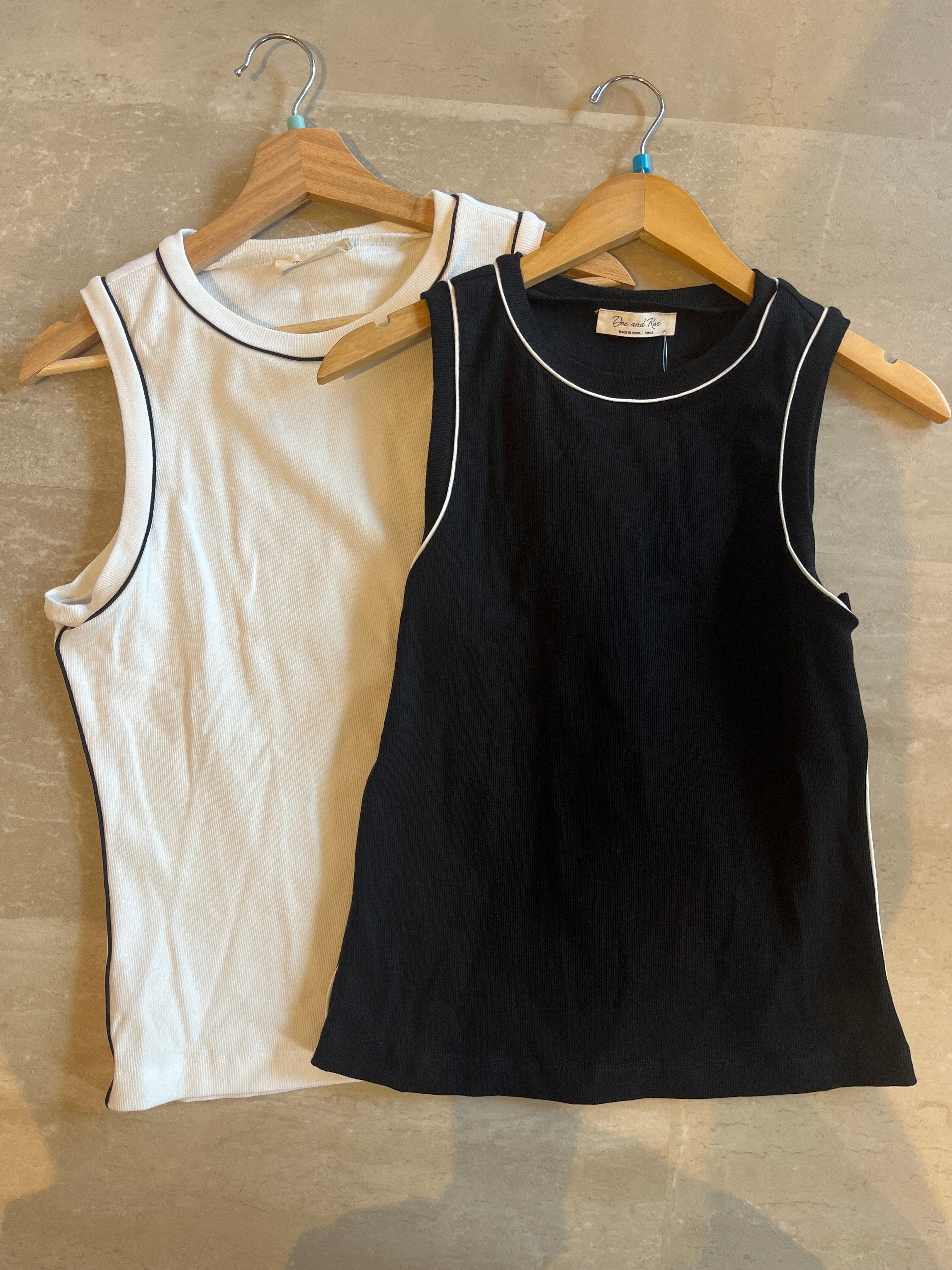 Brooke Ribbed Tanks-Doe and Rae-The Funky Zebra Ames, Women's Fashion Boutique in Ames, Iowa