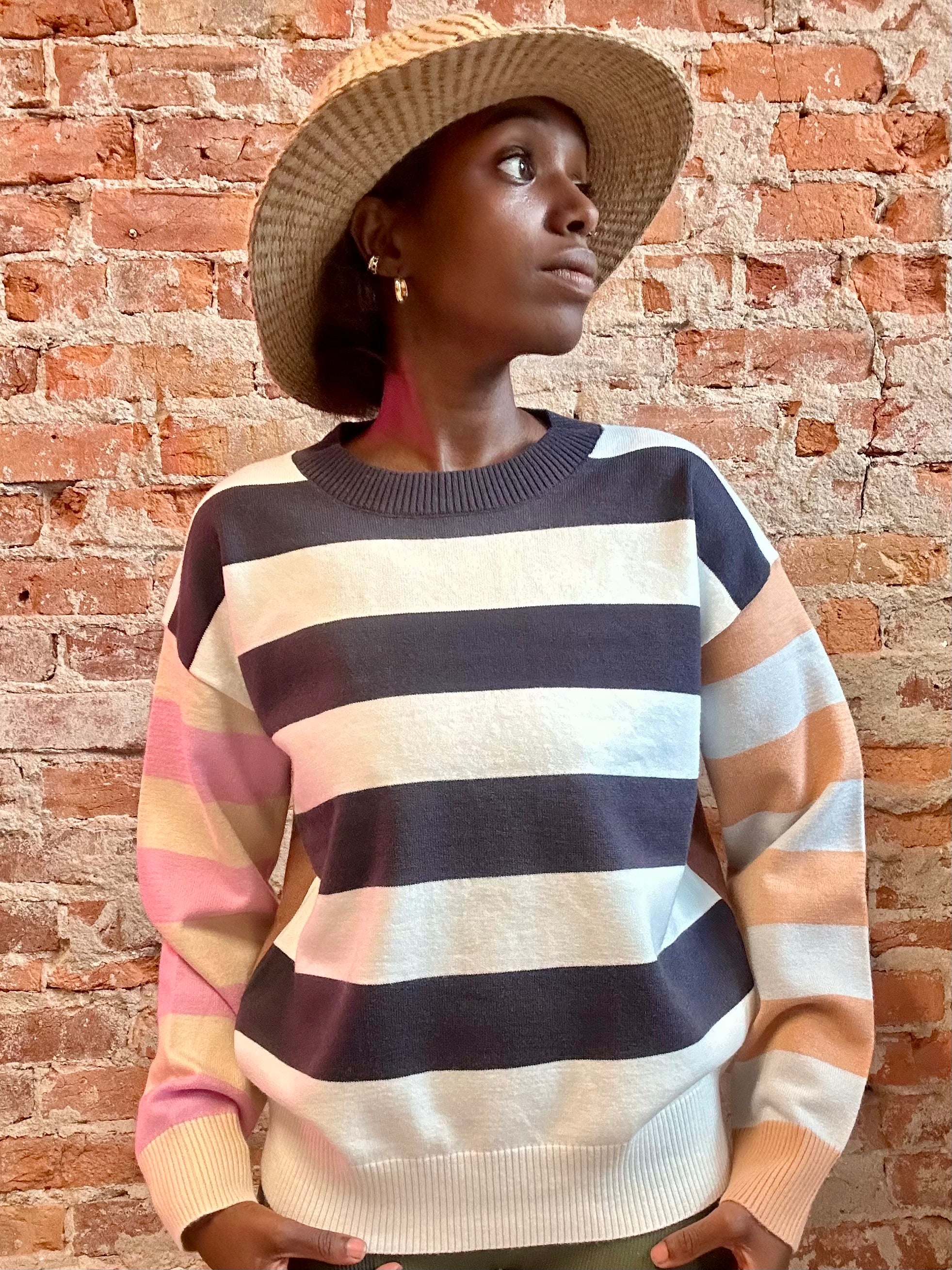 Jana Colorblock Sweater-Sweaters-Hem & Thread-The Funky Zebra Ames, Women's Fashion Boutique in Ames, Iowa
