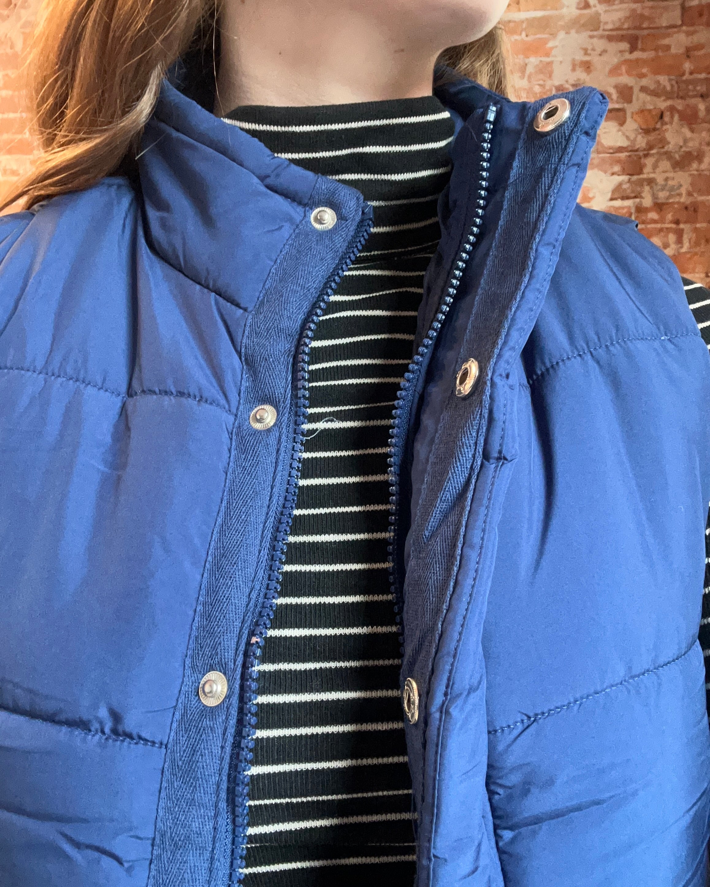 Navy Sleeveless Quilted Vest-Zenana-The Funky Zebra Ames, Women's Fashion Boutique in Ames, Iowa