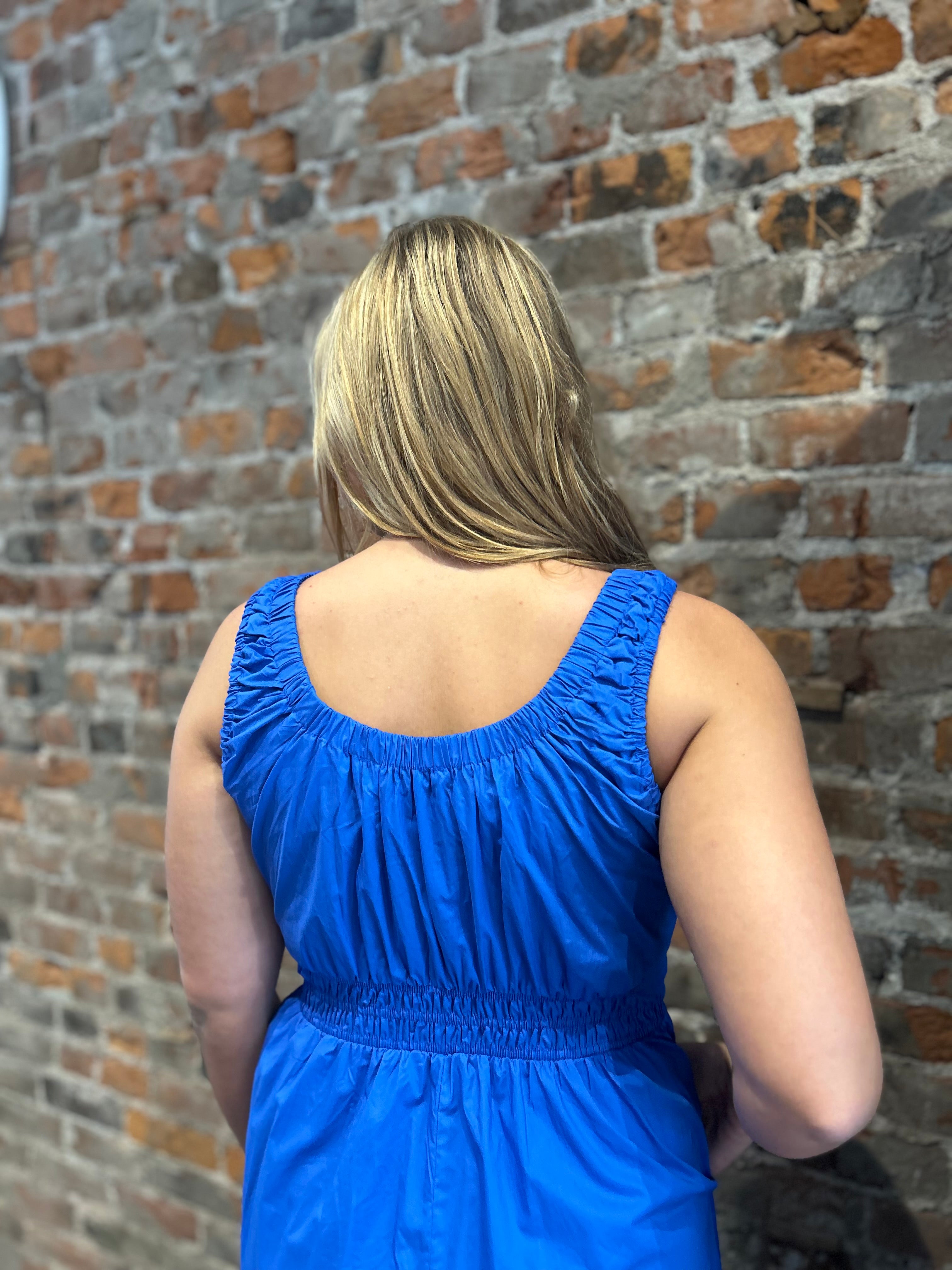 Delilah Poplin Midi Dress-apparel-Pinch-The Funky Zebra Ames, Women's Fashion Boutique in Ames, Iowa