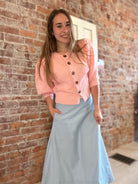 Spring Sky Midi Skirt-apparel-Glam-The Funky Zebra Ames, Women's Fashion Boutique in Ames, Iowa