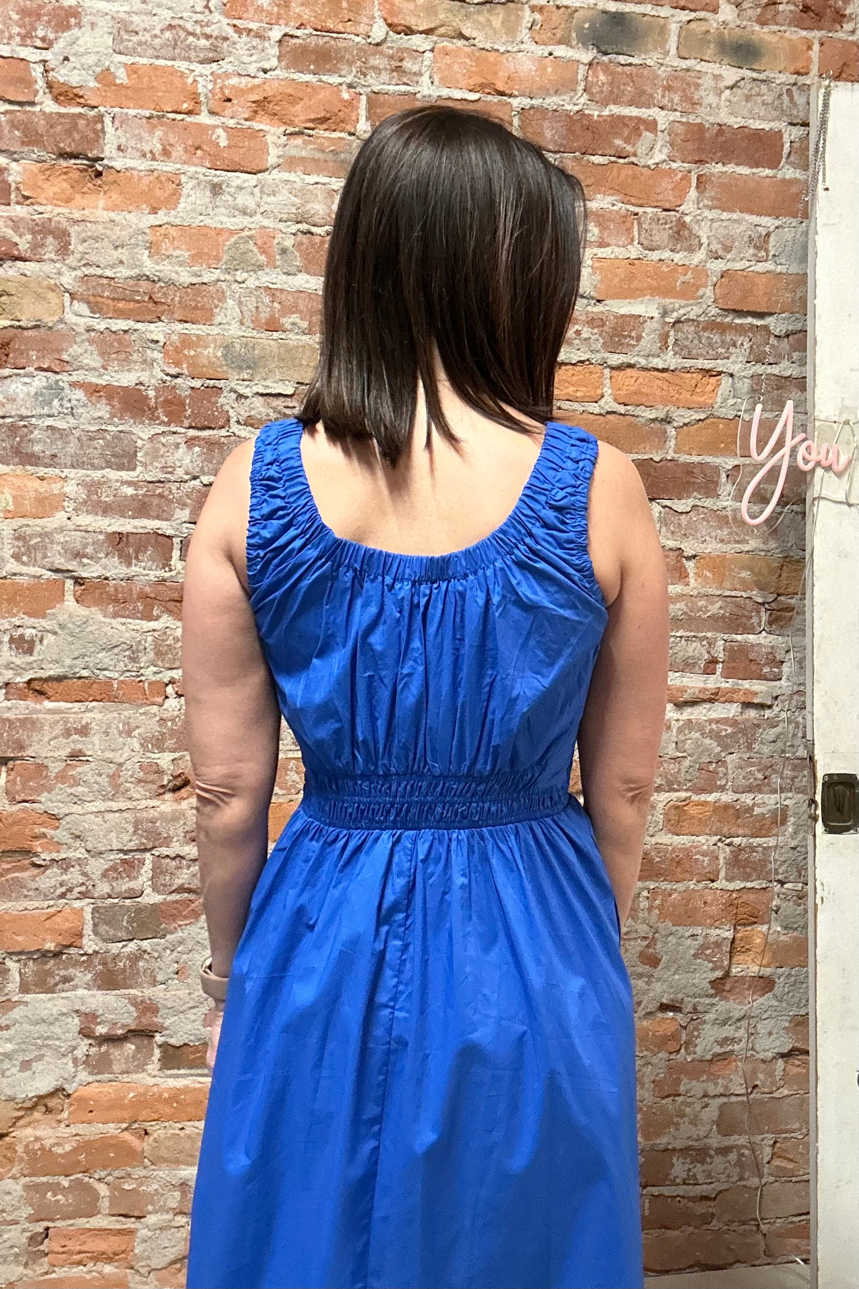 Delilah Poplin Midi Dress-apparel-Pinch-The Funky Zebra Ames, Women's Fashion Boutique in Ames, Iowa
