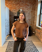 Roberta Knit Top-Short Sleeves-Blu Pepper-The Funky Zebra Ames, Women's Fashion Boutique in Ames, Iowa