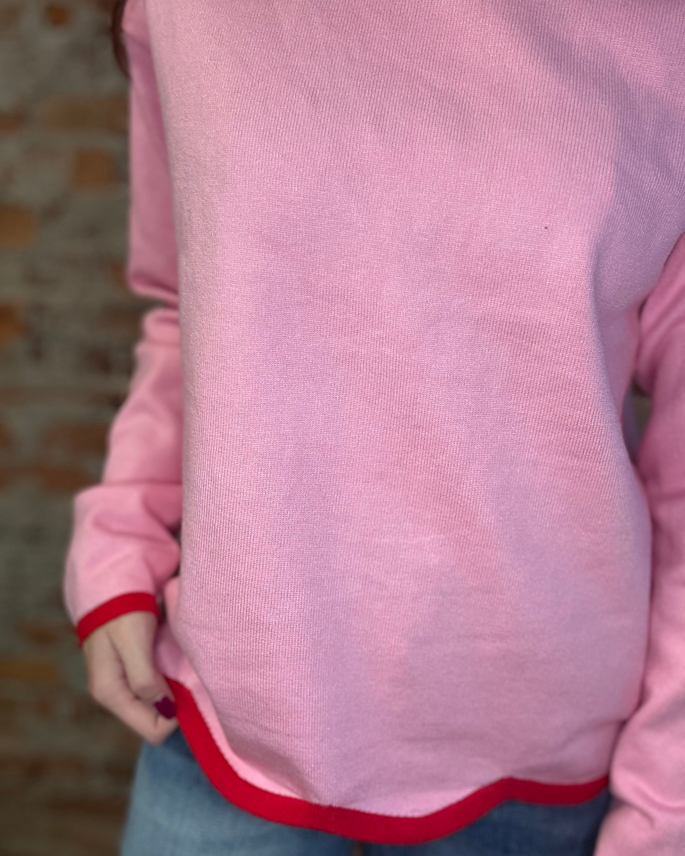 Briana Scalloped Sweater-apparel-Staccato-The Funky Zebra Ames, Women's Fashion Boutique in Ames, Iowa