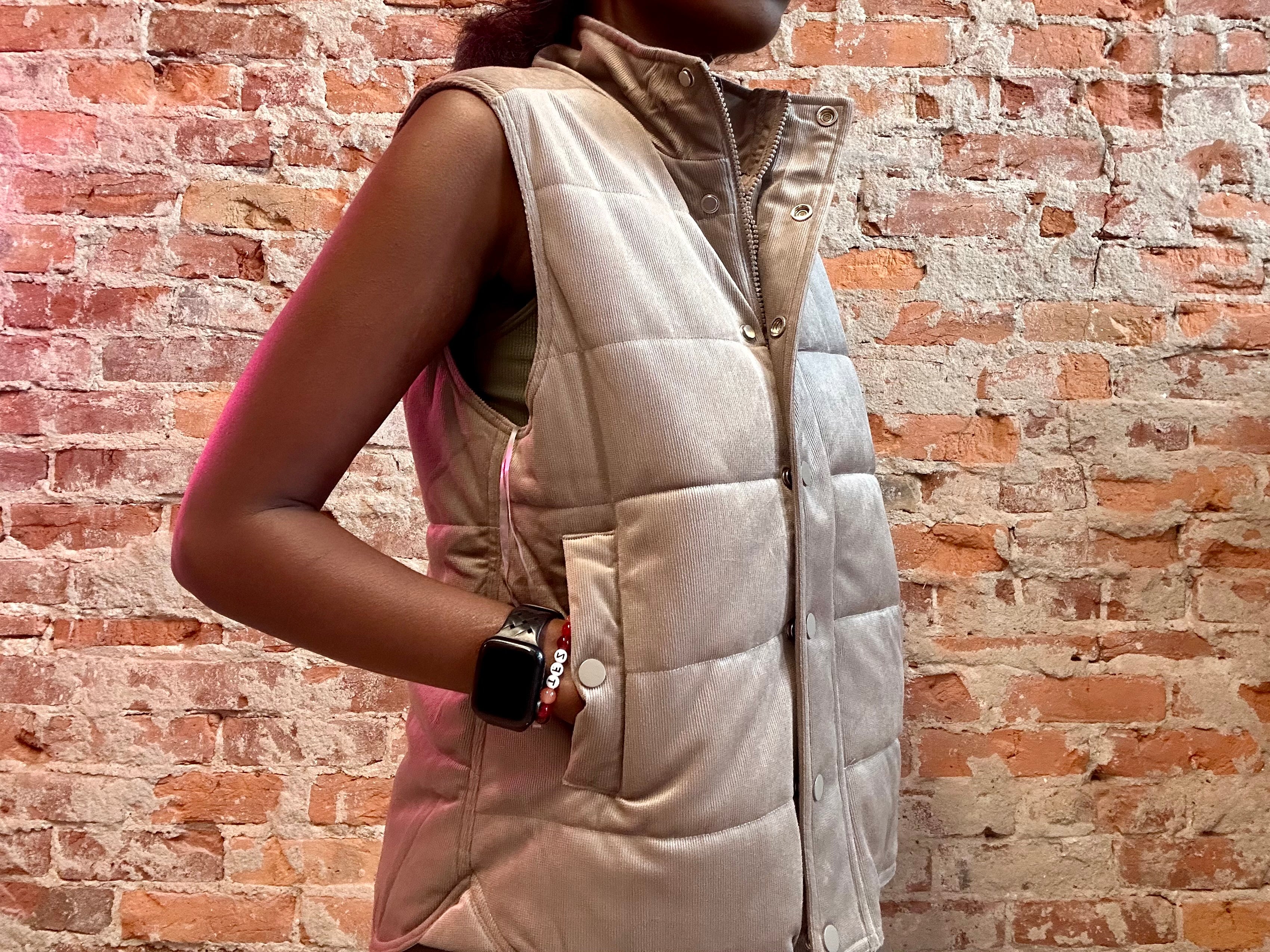 Cheri Mocha Vest-Vests-Staccato-The Funky Zebra Ames, Women's Fashion Boutique in Ames, Iowa