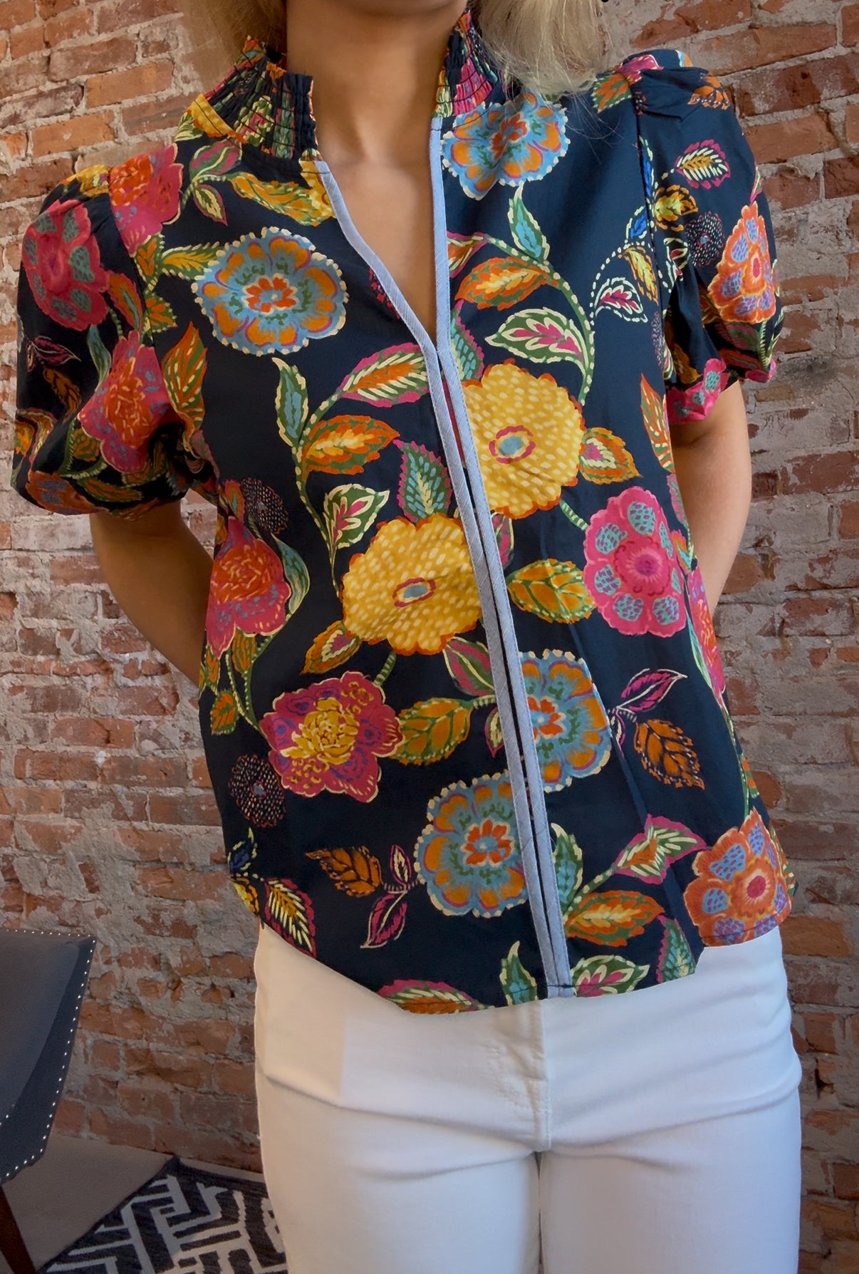 Marina Blouse-apparel-THML-The Funky Zebra Ames, Women's Fashion Boutique in Ames, Iowa