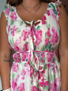 Harmony Pink Floral Tank Dress-Dresses-Hayden-The Funky Zebra Ames, Women's Fashion Boutique in Ames, Iowa