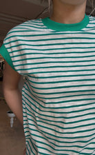Addyson Striped Cap Sleeve Top-top-La Miel-The Funky Zebra Ames, Women's Fashion Boutique in Ames, Iowa