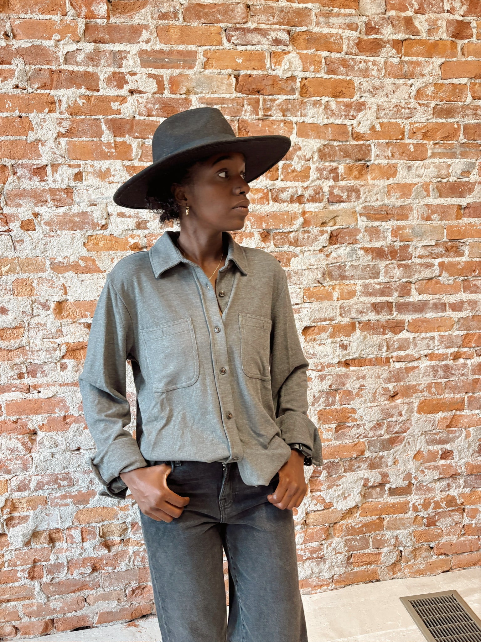 Marissa Soft Button Up-Long Sleeves-Panache Accessories-The Funky Zebra Ames, Women's Fashion Boutique in Ames, Iowa